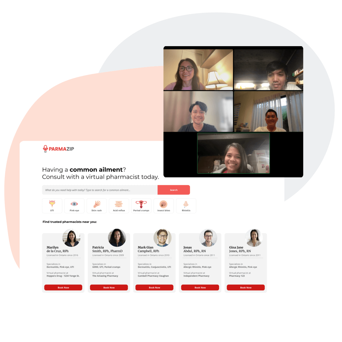 Parmazip platform interface showcase